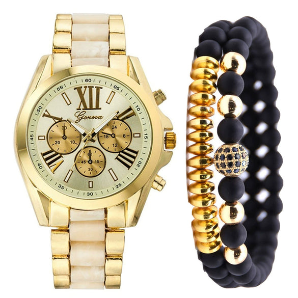 Wholesale Alloy And Stainless Steel Men's Leisure Round Dial Quartz Watch With Fake Three Eye Design