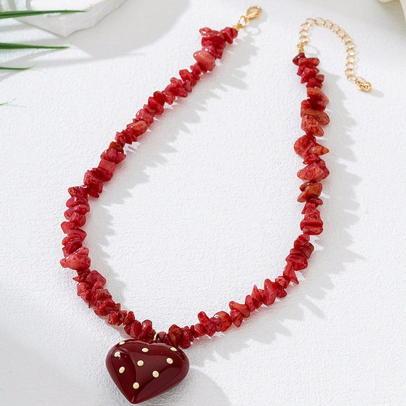 Wholesale Alloy And Zinc Alloy Electroplated Heart And Flower Pendant Necklace For Women With Sweet And Cool Style