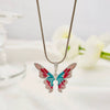 Wholesale Alloy Animal And Zodiac Pattern Butterfly Pendant Necklace With Snake Bone Chain And Electroplating
