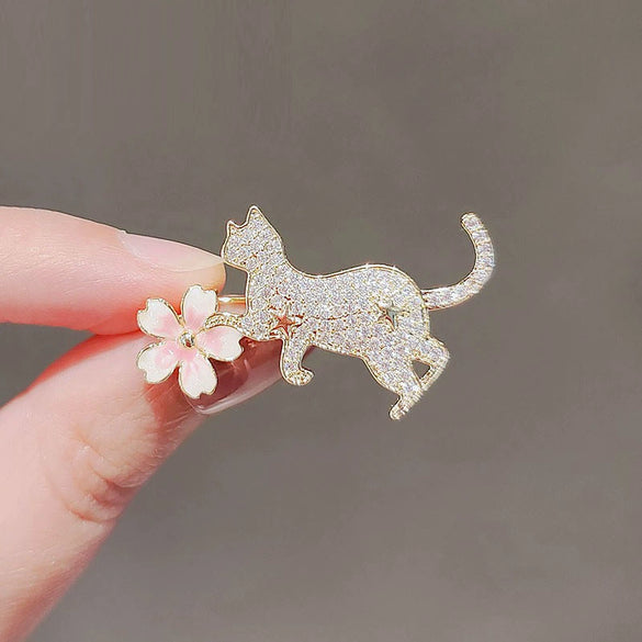 Wholesale Alloy Animal Antilight Electroplated Brooch For Women Fashion Jewelry