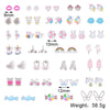 Wholesale Alloy Animal Geometric Dripping Oil Earrings Set