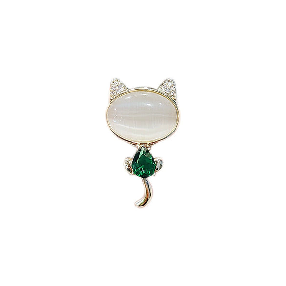 Wholesale Alloy Animal Kitten Brooch With Electroplating For Women