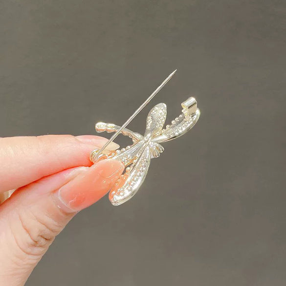 Wholesale Alloy Animal Pattern Electroplated Dragonfly Brooch For Women