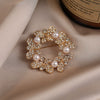 Wholesale Alloy Animal Pattern Electroplated Women's Butterfly Brooch Pearl Rhinestone Accessories