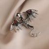 Wholesale Alloy Animal Pattern Retro Brooch With Electroplating For Ladies