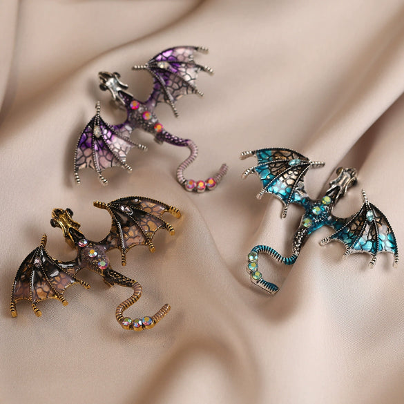 Wholesale Alloy Animal Pattern Retro Brooch With Electroplating For Ladies