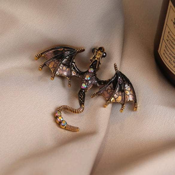 Wholesale Alloy Animal Pattern Retro Brooch With Electroplating For Ladies