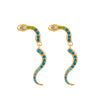 Wholesale Alloy Animal Zodiac Snake Electroplated Piercing Earrings For Women