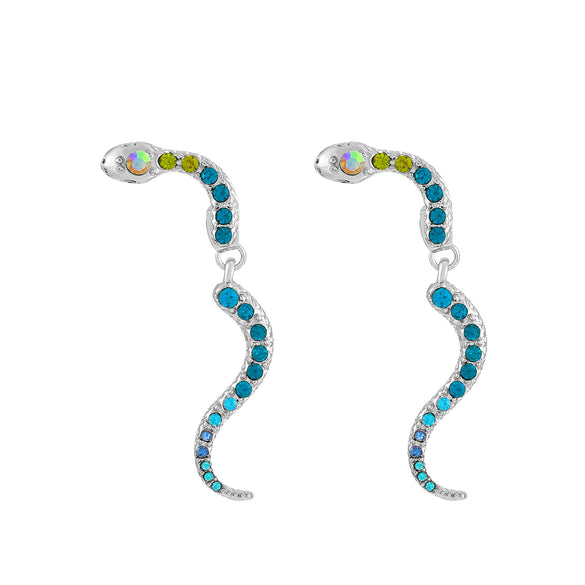 Wholesale Alloy Animal Zodiac Snake Electroplated Piercing Earrings For Women