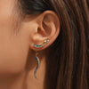 Wholesale Alloy Animal Zodiac Snake Electroplated Piercing Earrings For Women
