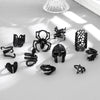 Wholesale Alloy Animals Zodiac Electroplated Ring With Snake Skull Spider Mask Design