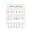Wholesale Alloy Animals Zodiac Heart Shaped Electroplated Butterfly Dragonfly Earring Set