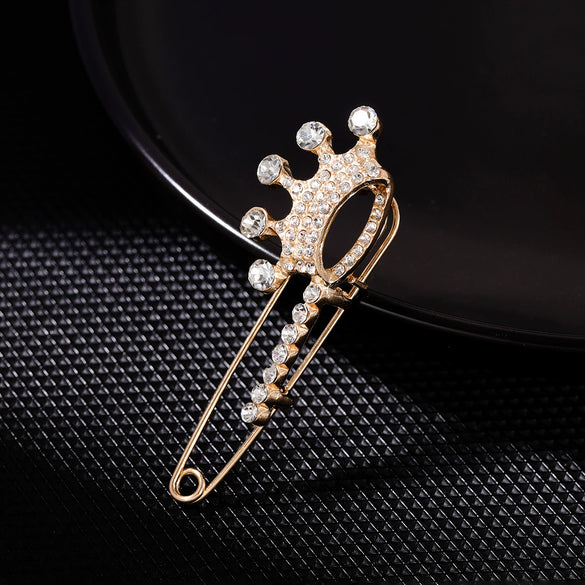 Wholesale Alloy Antilight Brooch Buckle Pin For Women With Zodiac Sign Animal Crown Flower Bow Leaf Geometric Patterns Electroplated