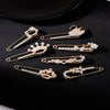 Wholesale Alloy Antilight Brooch Buckle Pin For Women With Zodiac Sign Animal Crown Flower Bow Leaf Geometric Patterns Electroplated