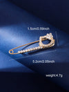 Wholesale Alloy Antilight Brooch Buckle Pin For Women With Zodiac Sign Animal Crown Flower Bow Leaf Geometric Patterns Electroplated