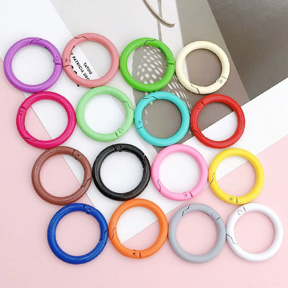 Wholesale Alloy Baking Paint Candycolored Spring Ring Jewelry Accessories