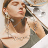 Wholesale Alloy Ball Chain Retro Geometric Heart Hollow Love Necklace With Electroplating