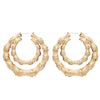 Wholesale Alloy Bamboo Geometric Pattern Electroplated Punk Hiphop Women's Earrings