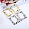 Wholesale Alloy Bamboo Rectangular Golden Circle Geometric Electroplating Women's Hip Hop Street Dance Earrings