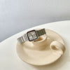 Wholesale Alloy Bamboo Square Dial Female Retro Leisure Gold Watch