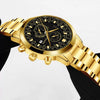 Wholesale Alloy Band Men's Round Dial Quartz Watch With Fake Two Eyes Calendar And Horseshoe Buckle Leisure Style