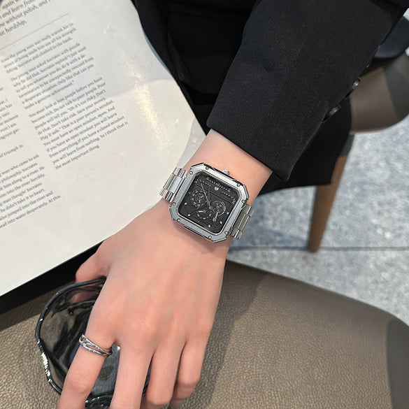 Wholesale Alloy Band Square Casual Watch With Stainless Steel Buckle
