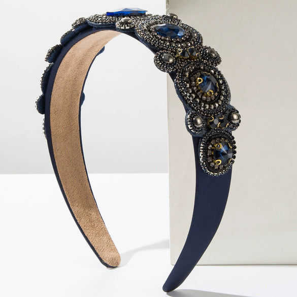Wholesale Alloy Baroque Geometric Rhinestone Diamond Headband For Women Hair Accessories