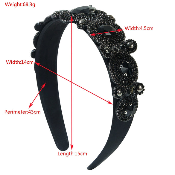 Wholesale Alloy Baroque Geometric Rhinestone Diamond Headband For Women Hair Accessories