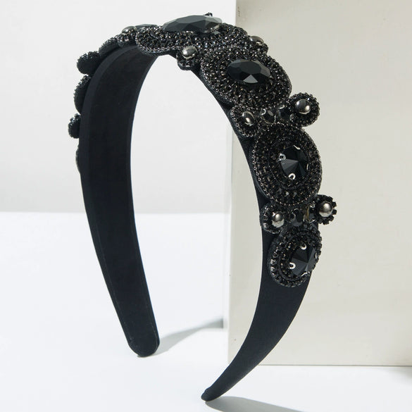 Wholesale Alloy Baroque Geometric Rhinestone Diamond Headband For Women Hair Accessories