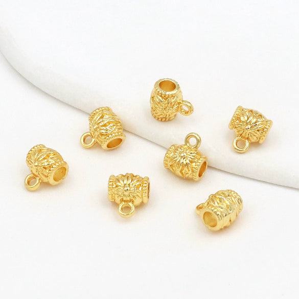 Wholesale Alloy Beaded Accessories For Bracelet Necklace Pendant Electroplated Versatile Minimalist Style