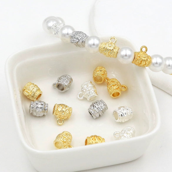 Wholesale Alloy Beaded Accessories For Bracelet Necklace Pendant Electroplated Versatile Minimalist Style