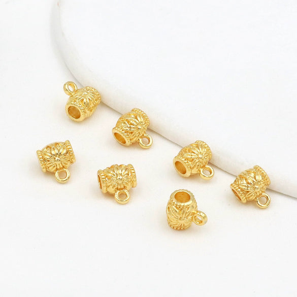 Wholesale Alloy Beaded Accessories For Bracelet Necklace Pendant Electroplated Versatile Minimalist Style