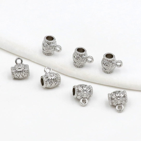 Wholesale Alloy Beaded Accessories For Bracelet Necklace Pendant Electroplated Versatile Minimalist Style