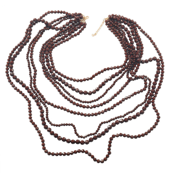 Wholesale Alloy Beaded Geometric Style Handmade Necklace For Women