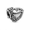 Wholesale Alloy Beaded Heart Shaped Hollow Necklace With Totem Pattern And Electroplating Treatment