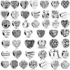 Wholesale Alloy Beaded Heart Shaped Hollow Necklace With Totem Pattern And Electroplating Treatment