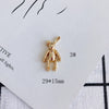 Wholesale Alloy Bear Rose Pendant Earrings Jewelry Accessories