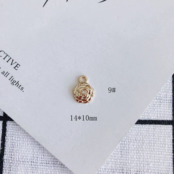 Wholesale Alloy Bear Rose Pendant Earrings Jewelry Accessories