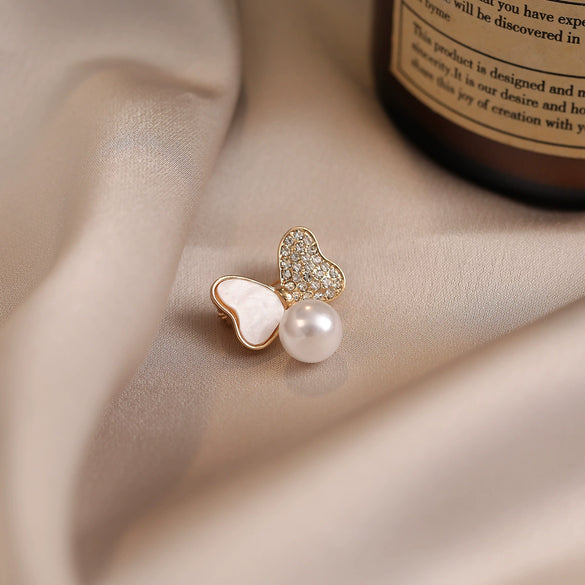 Wholesale Alloy Bow Antiexposure Brooch With Electroplating For Women Minimalist Design