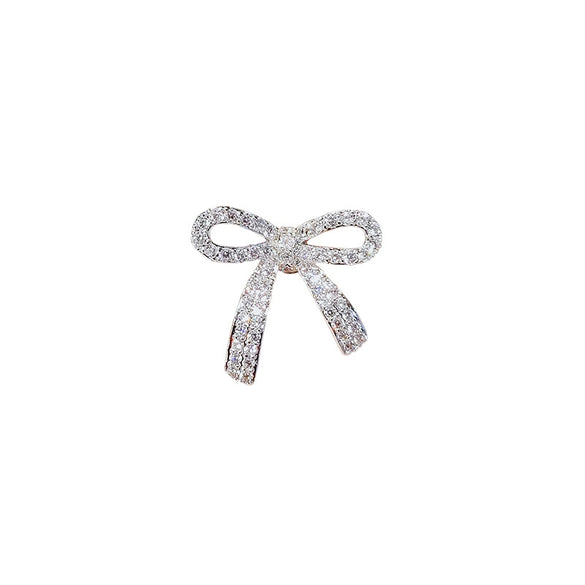 Wholesale Alloy Bow Brooch For Women Electroplated Decorative Pin