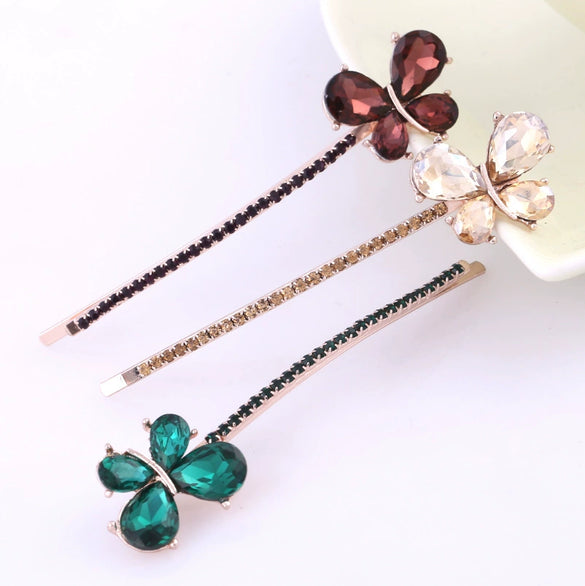 Wholesale Alloy Bow Diamond Hair Clip Jewelry For Women