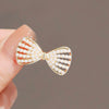 Wholesale Alloy Bow Electroplated Antirunning Light Brooch For Women