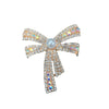 Wholesale Alloy Bow Geometric Rhinestone Pearl Women's Elegant Electroplated Brooch