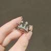 Wholesale Alloy Brooch With Crown And Flower Pattern Electroplating Treatment For Women