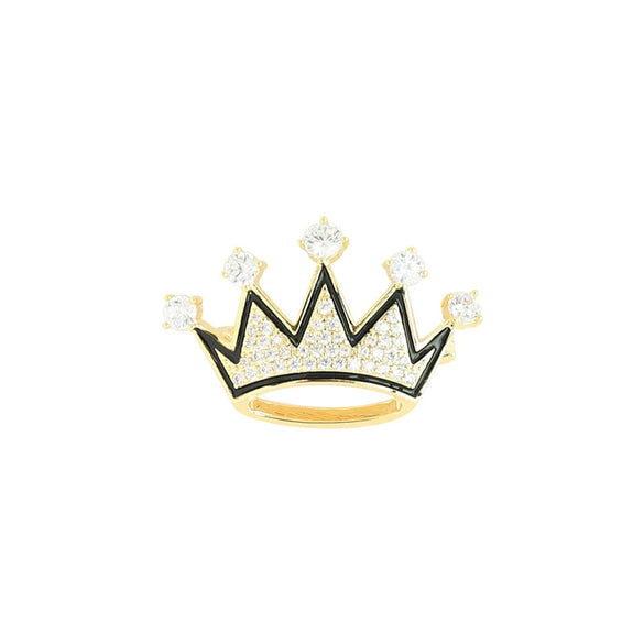 Wholesale Alloy Brooch With Crown And Flower Pattern Electroplating Treatment For Women