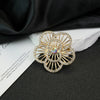 Wholesale Alloy Brooch Women's Light Luxury Diamondinlaid Flower Electroplated Clothing Accessories