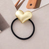 Wholesale Alloy Brushed Square Love Chain Hair Ring With Electroplating Process And High Design Sense