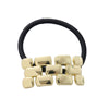 Wholesale Alloy Brushed Square Love Chain Hair Ring With Electroplating Process And High Design Sense