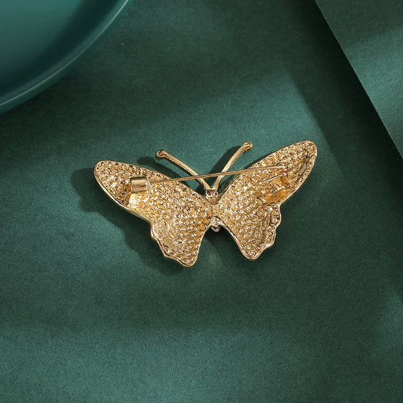Wholesale Alloy Butterfly Brooch Electroplated Minimalist Style For Women