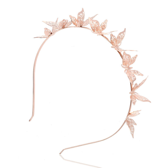 Wholesale Alloy Butterfly Hairband For Women Electroplated Baroque Style Hair Accessory